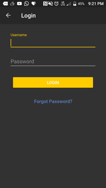 CyberGhost Android Login
