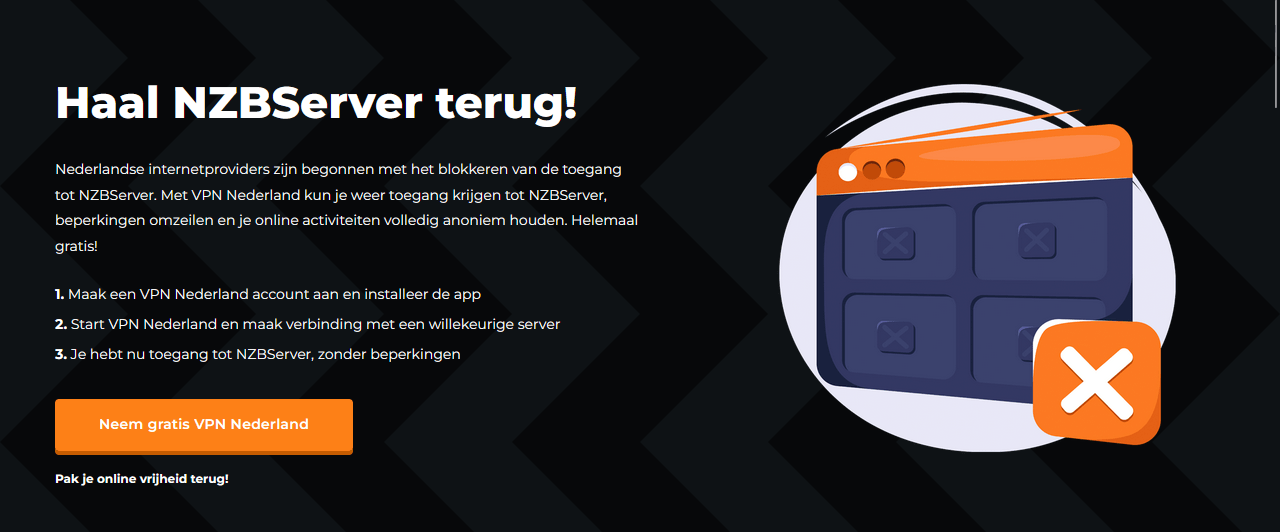 NZBServer geblokkeerd door VPN NL Misleiding ontmaskerd!
